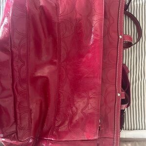 Coach Glossy Red Tote Bag